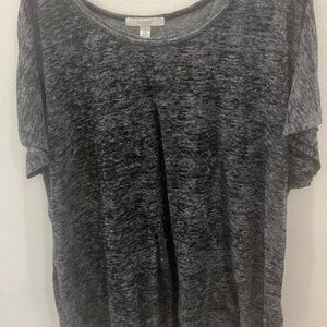 Sejour Heathered Short Sleeve Grey Tee Shirt Size 3X